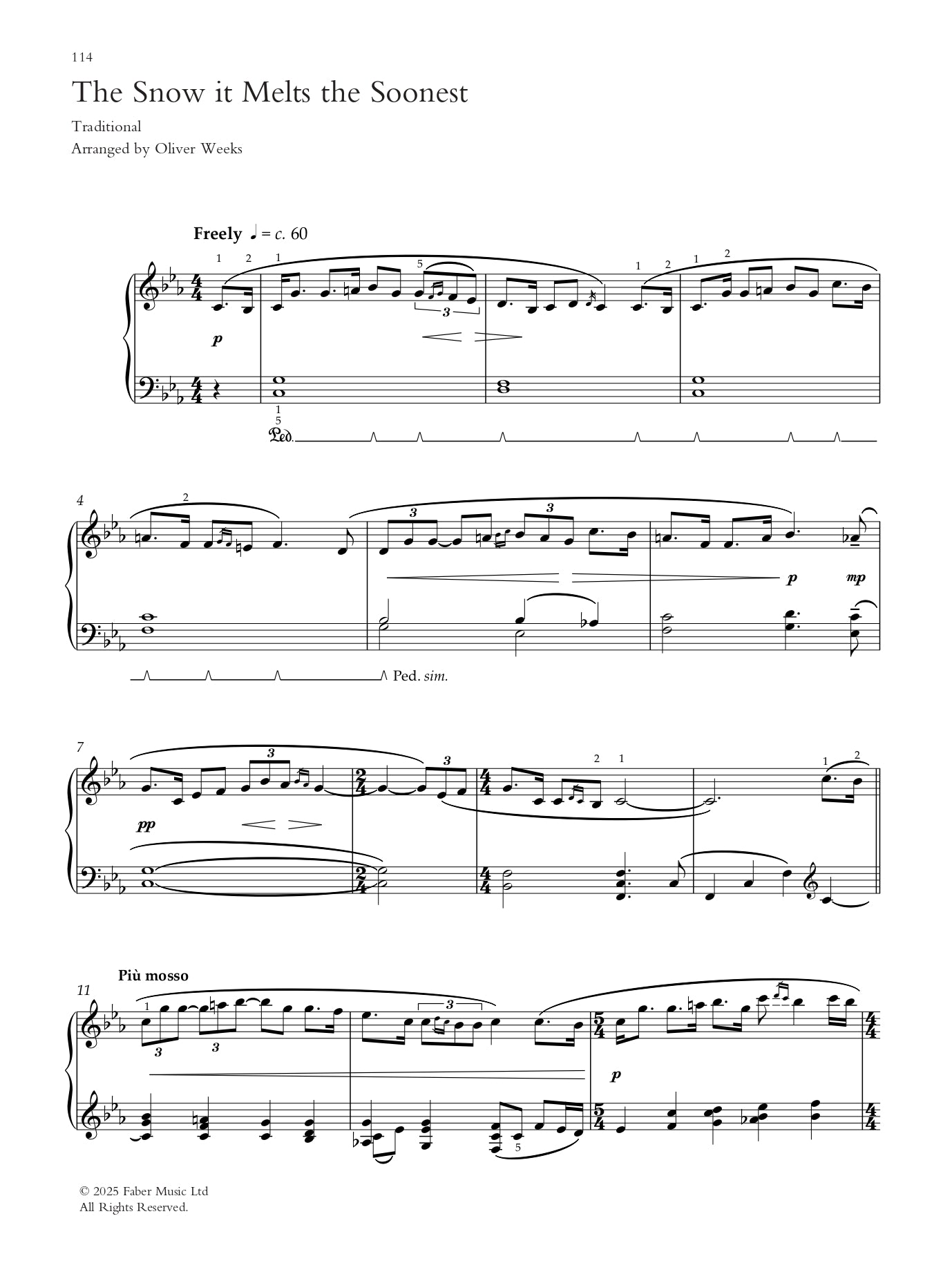 The Faber Music Hardcover - Winter Piano Anthology Book (60 Pieces) (New Release)