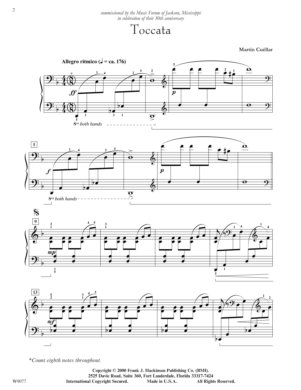 Martin Cuellar- Toccata Late Intermediate Piano Solo