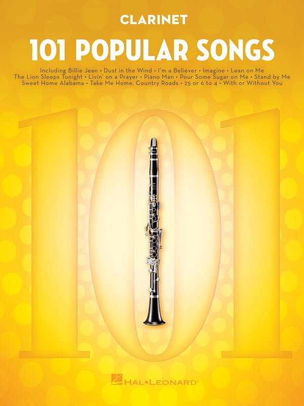101 Popular Songs For Clarinet Book