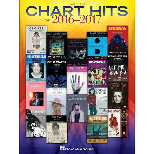 Chart Hits Of 2016-2017 Easy Piano Book