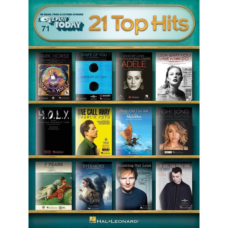 21 Top Hits - Ez Play Piano Volume 71 Songbook