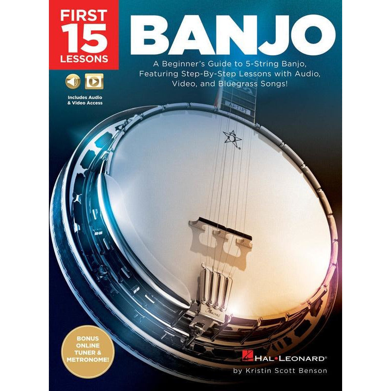 FIRST 15 LESSONS BANJO BK/OLM - Music2u
