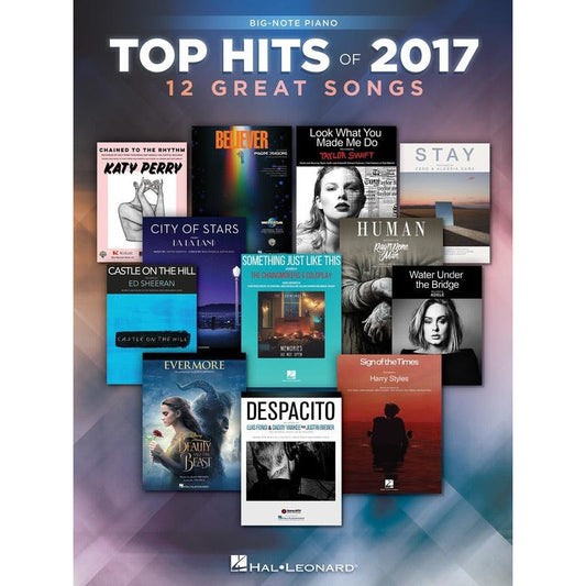 Top Hits Of 2017 For Big Note Piano Book