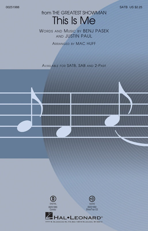 This Is Me (From The Greatest Showman) Satb
