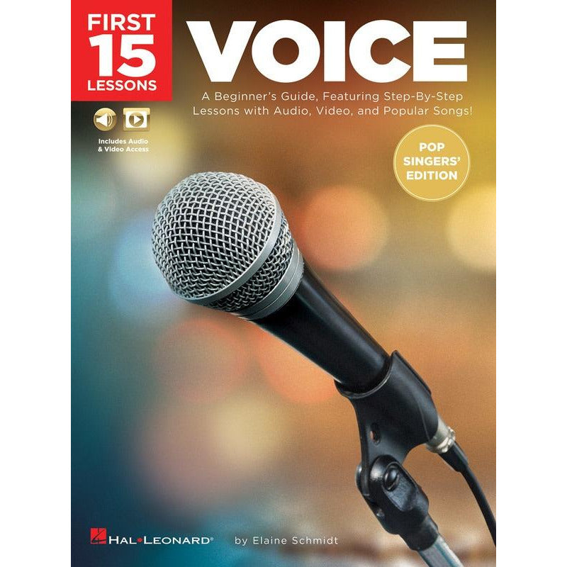 FIRST 15 LESSONS VOICE POP SINGERS EDITION BK/OLM - Music2u