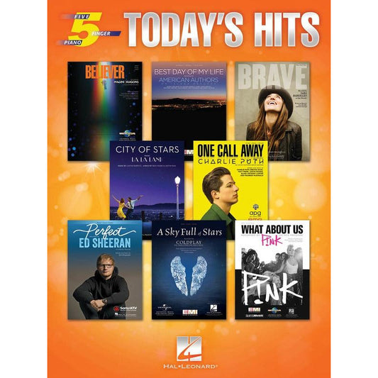 Todays Hits For Five Finger Piano