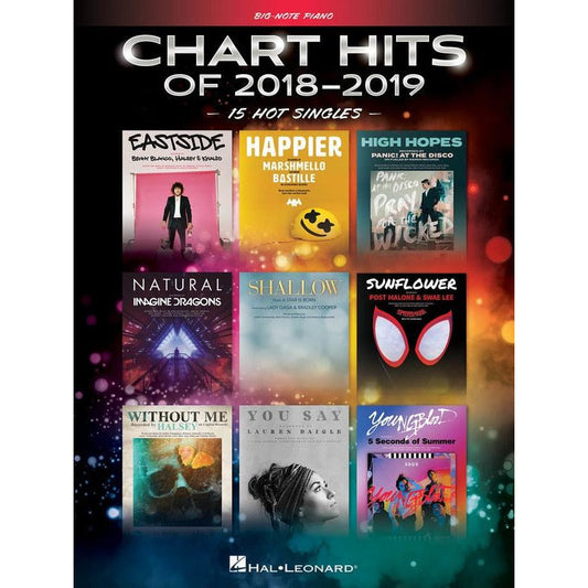 Chart Hits Of 2018-2019 Big Note Piano