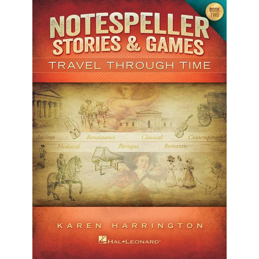 Notespeller Travel Through Time Stories & Games Piano Book 2