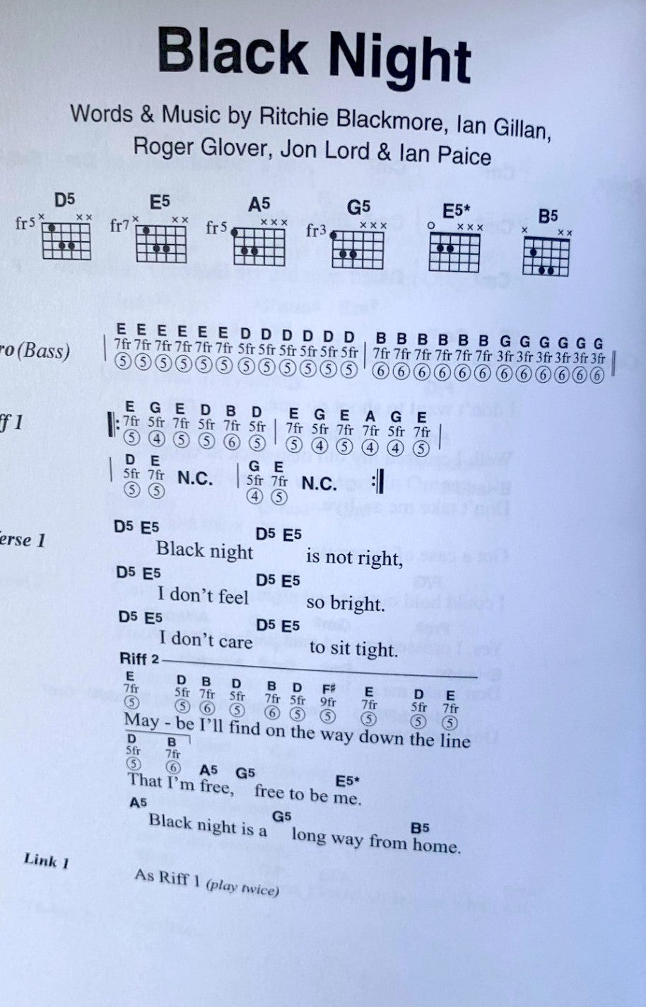 The Little Black Book Of Rock Classics For Guitar - 70 Songs