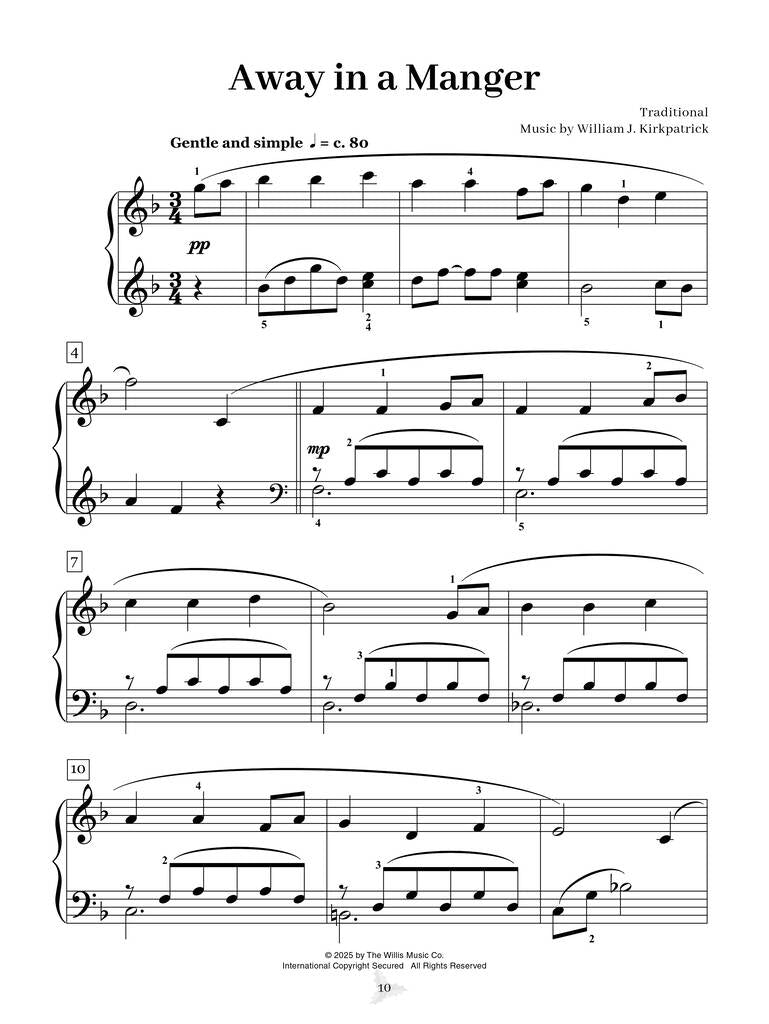 Calming Christmas Carols for Graded Piano Book - New