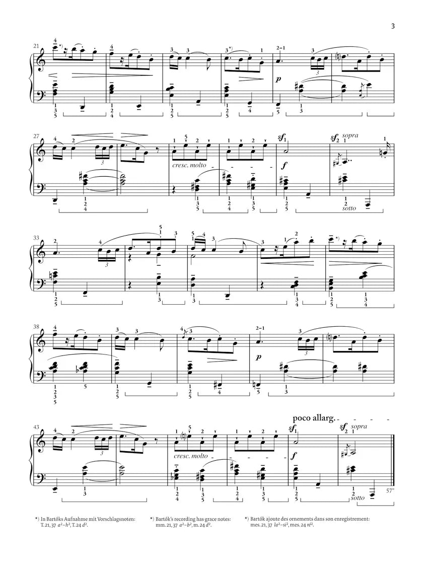 Bartok - Romanian Folk Dances Piano Urtext Edition Book