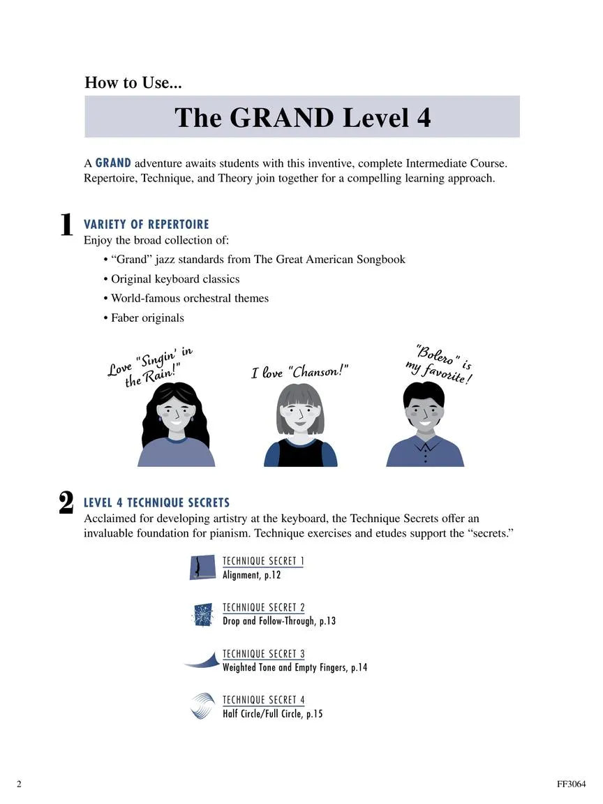Piano Adventures: The Grand Level 4 All in One Book (New Release)