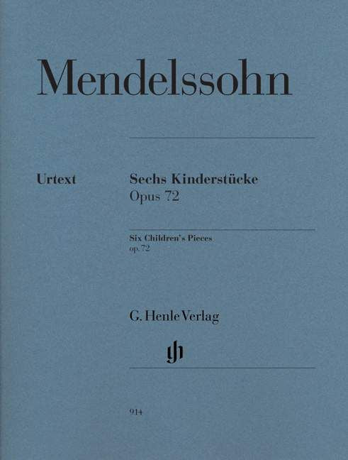 Mendelssohn - 6 Children's Pieces Op 72 For Piano Book