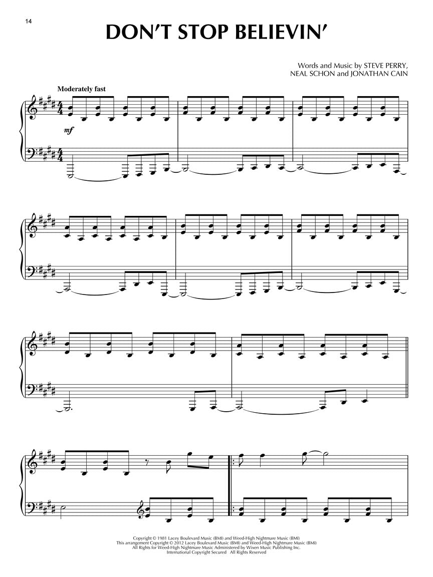 Glee Piano Solos Book - 14 Hit Songs