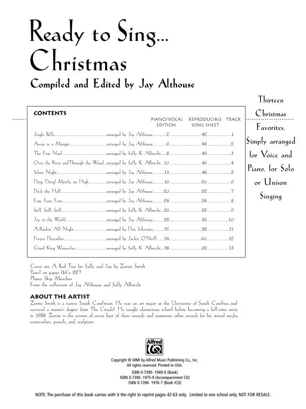 Ready to Sing Christmas - Book/CD (Reproducible Sheets)