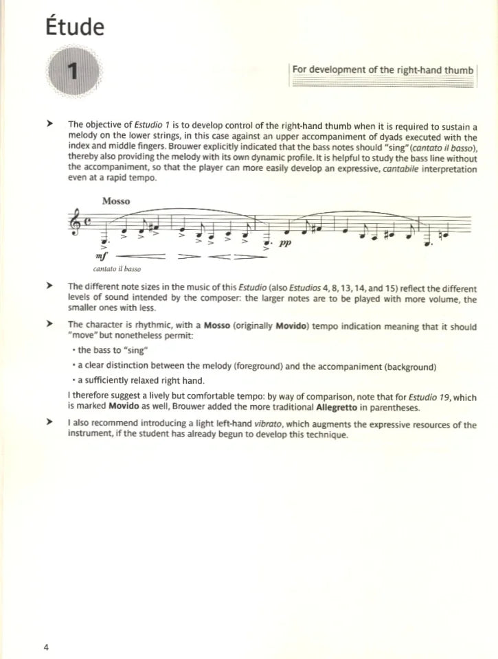 Leo Brower - Etudes Simples For Guitar (Book/Audio)