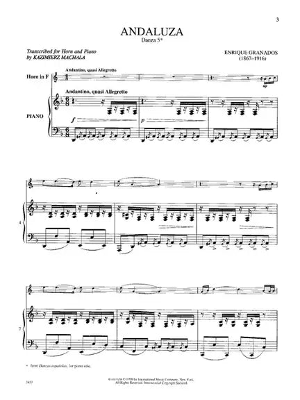 Granados Danzas No 5 Espanolas - French Horn and Piano Book