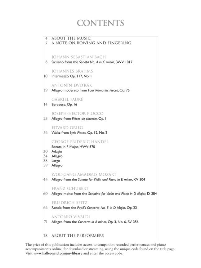 The Violin Collection Intermediate Level Book/Ola - 11 Pieces by 11 Composers