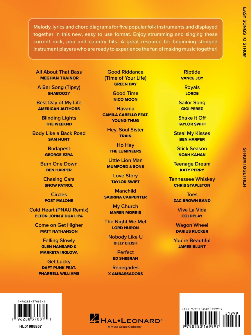Easy Songs To Strum Book - 38 Pop Favorites With 4 Chords Or Less