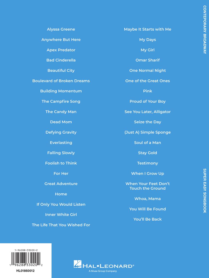 Contemporary Broadway Super Easy Songbook