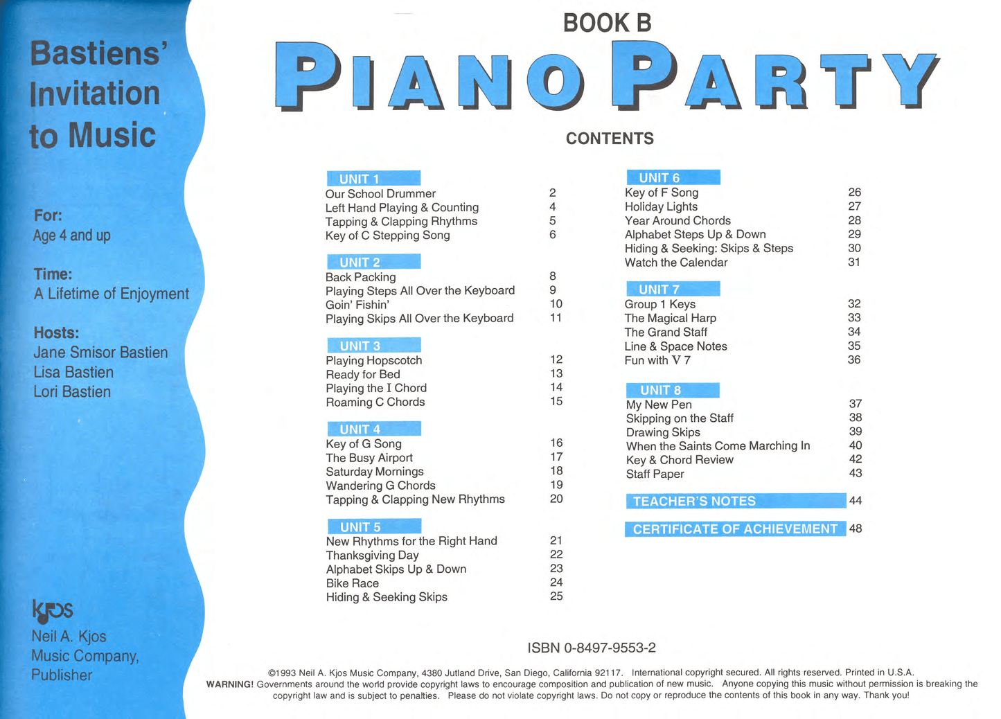 Bastien - Invitation To Music Piano Party Book B