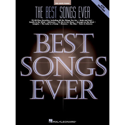 Best Songs Ever Big Note Piano 6Th Ed