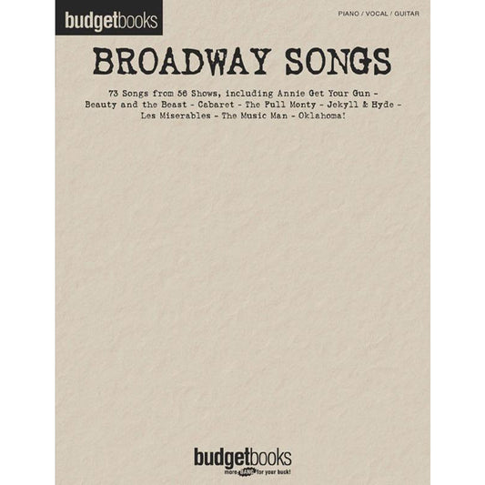 Budget Books Broadway Songs PVG