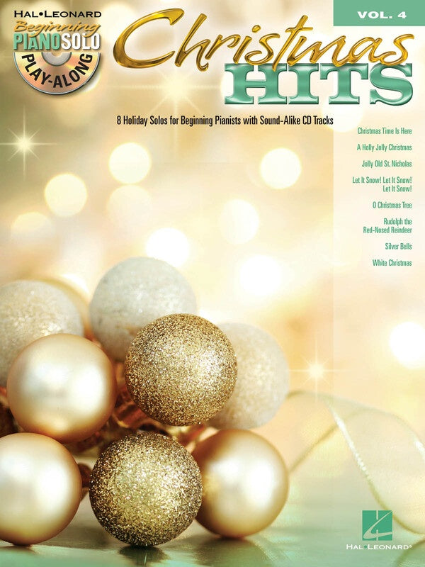Christmas Hits Beginning Piano Playalong V4 Bk/Cd