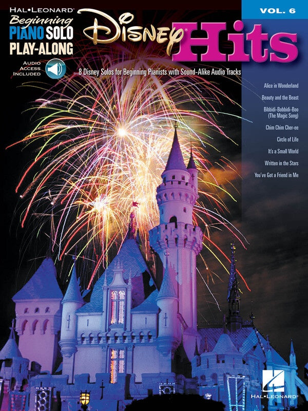 Disney Hits Beg Piano Play Along Bk/Cd V6