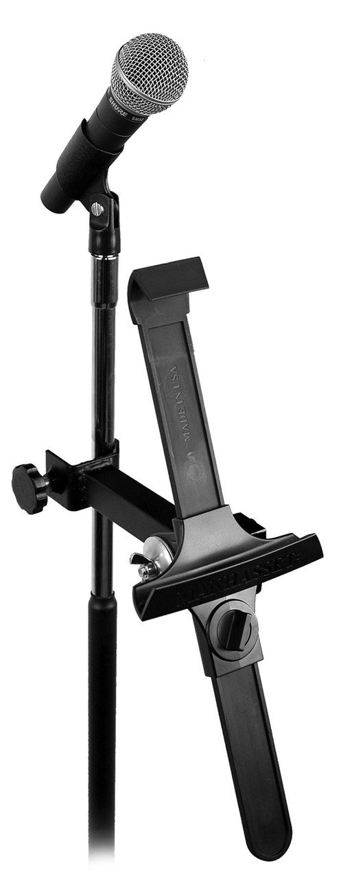 Manhasset Universal Tablet Holder And Microphone Stand Mount With Extension Arm - Black Musical