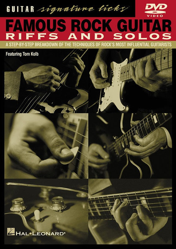 Famous Rock Guitar Riffs & Solos Dvd Sig Licks