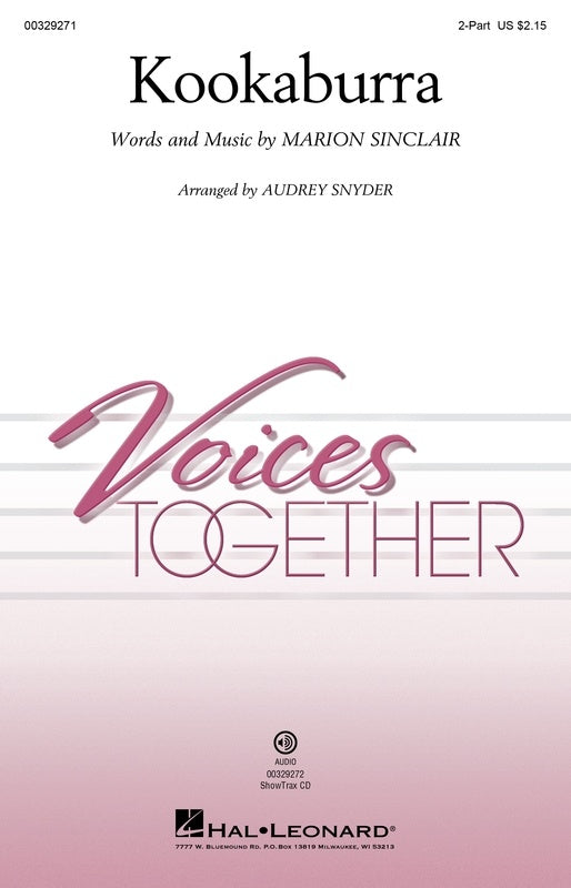 Kookaburra - 2 Part Vocal Sheet Music