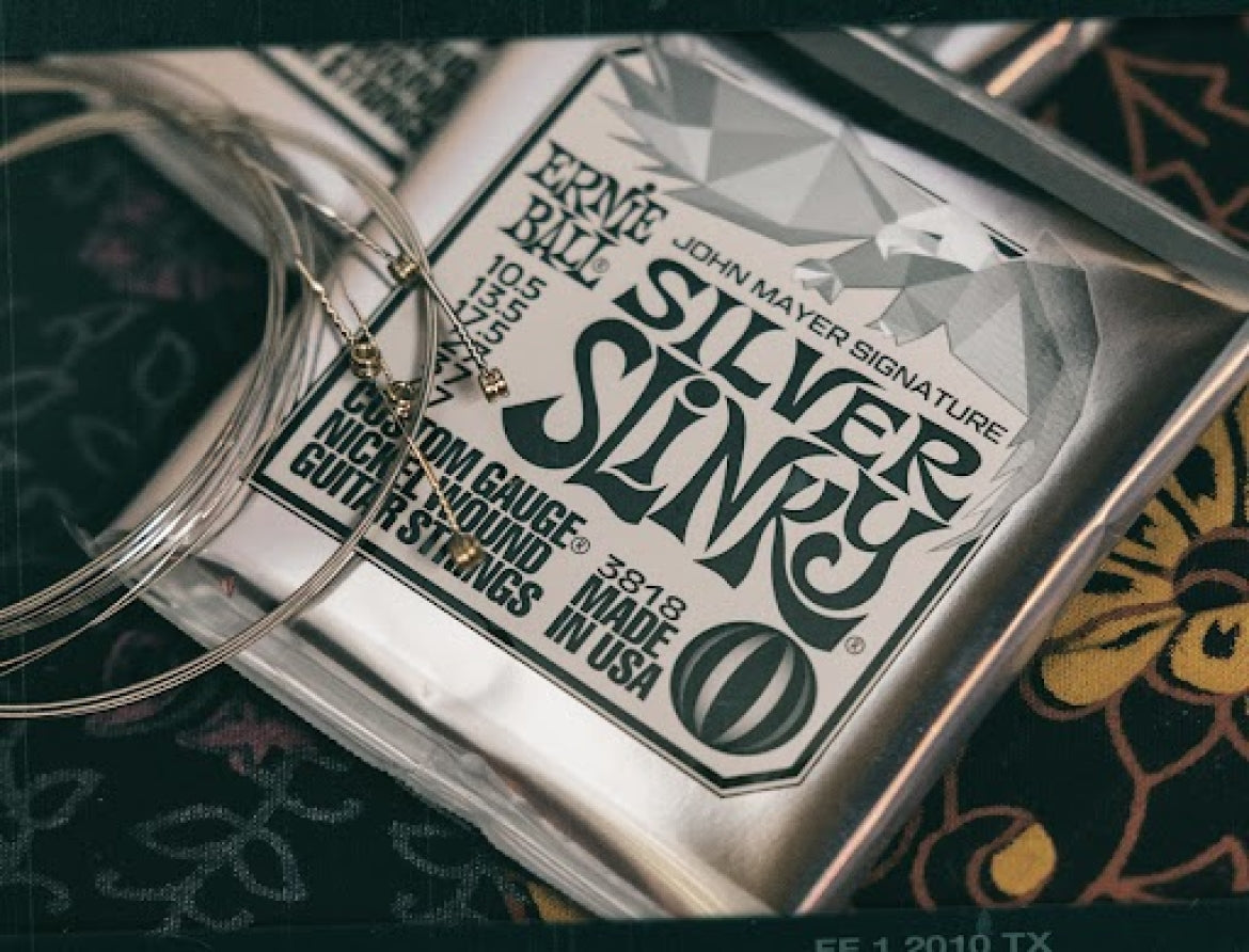 Ernie Ball John Mayer Signature Silver Slinky Nickel Wound Electric Guitar Strings Set - 10.5-47 - 6 Pack