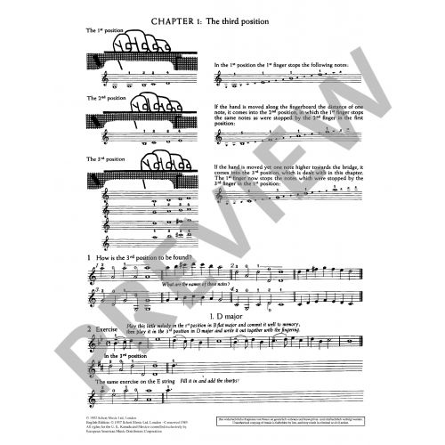 The Doflein Method Volume 3 - Second And Third Positions Violin Book