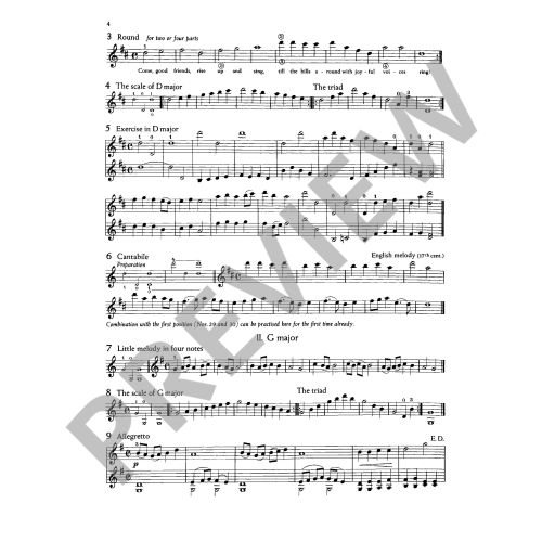 The Doflein Method Volume 3 - Second And Third Positions Violin Book
