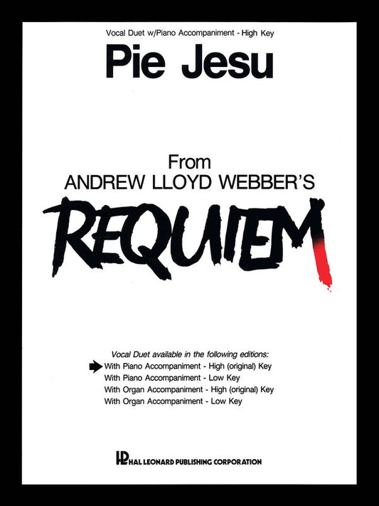 Pie Jesu Vocal Duet High Voice/Piano