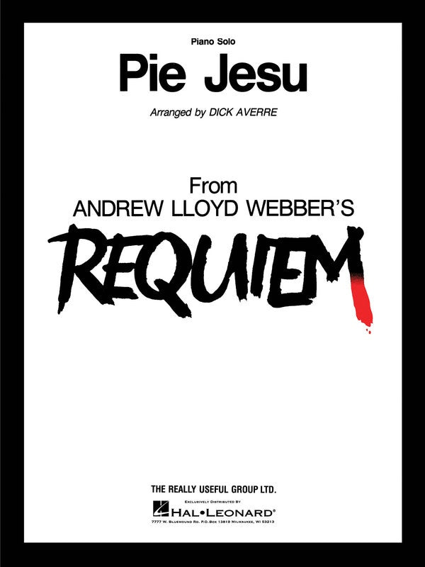 Pie Jesu For Piano Solo S/S