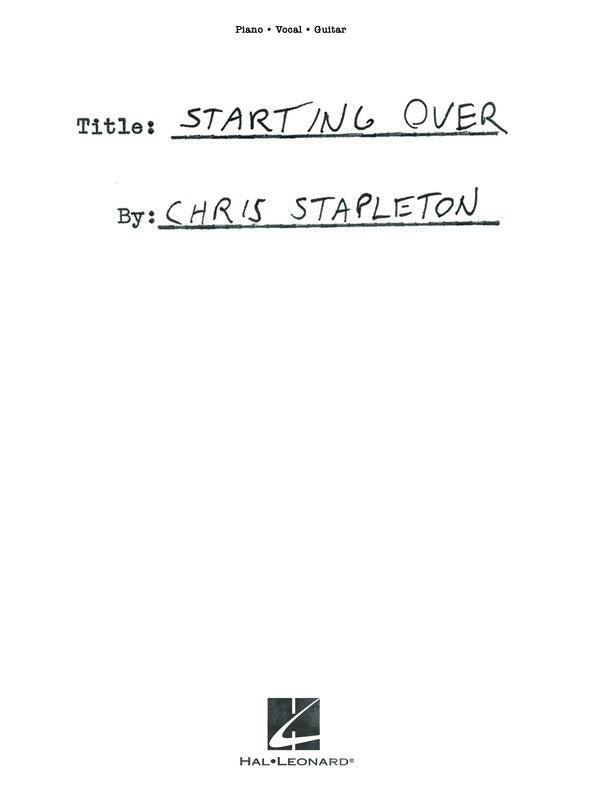 Chris Stapleton - Starting Over PVG Songbook