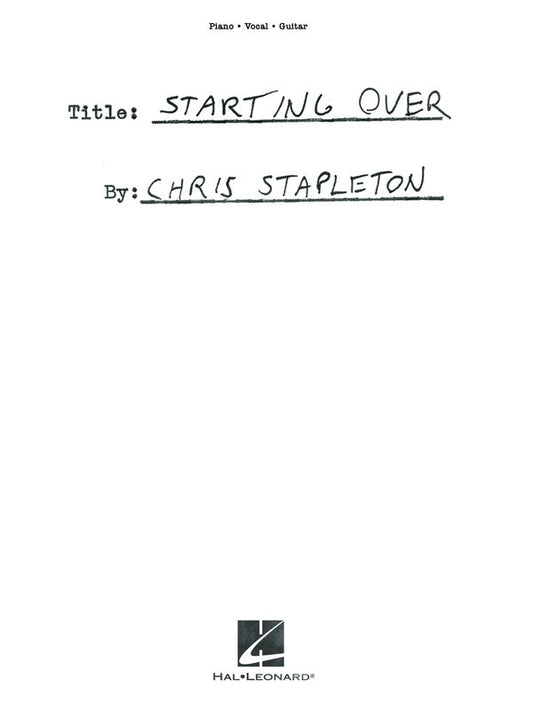 Chris Stapleton - Starting Over PVG Songbook