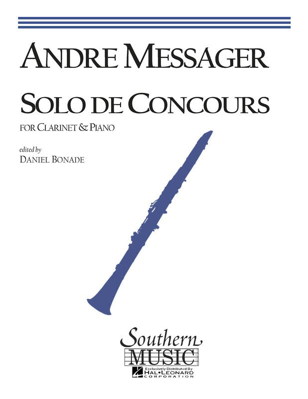 Messager - Solo De Concours For Clarinet/Piano (Pod)