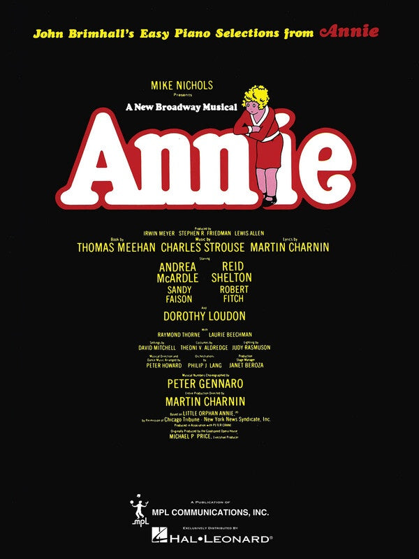 Annie Vocal Selections Easy Piano