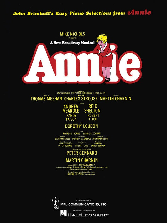 Annie Vocal Selections Easy Piano