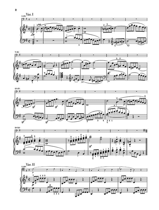 Beethoven - 12 Variations Complete Cello/Piano Book (Back in Stock 11 September)
