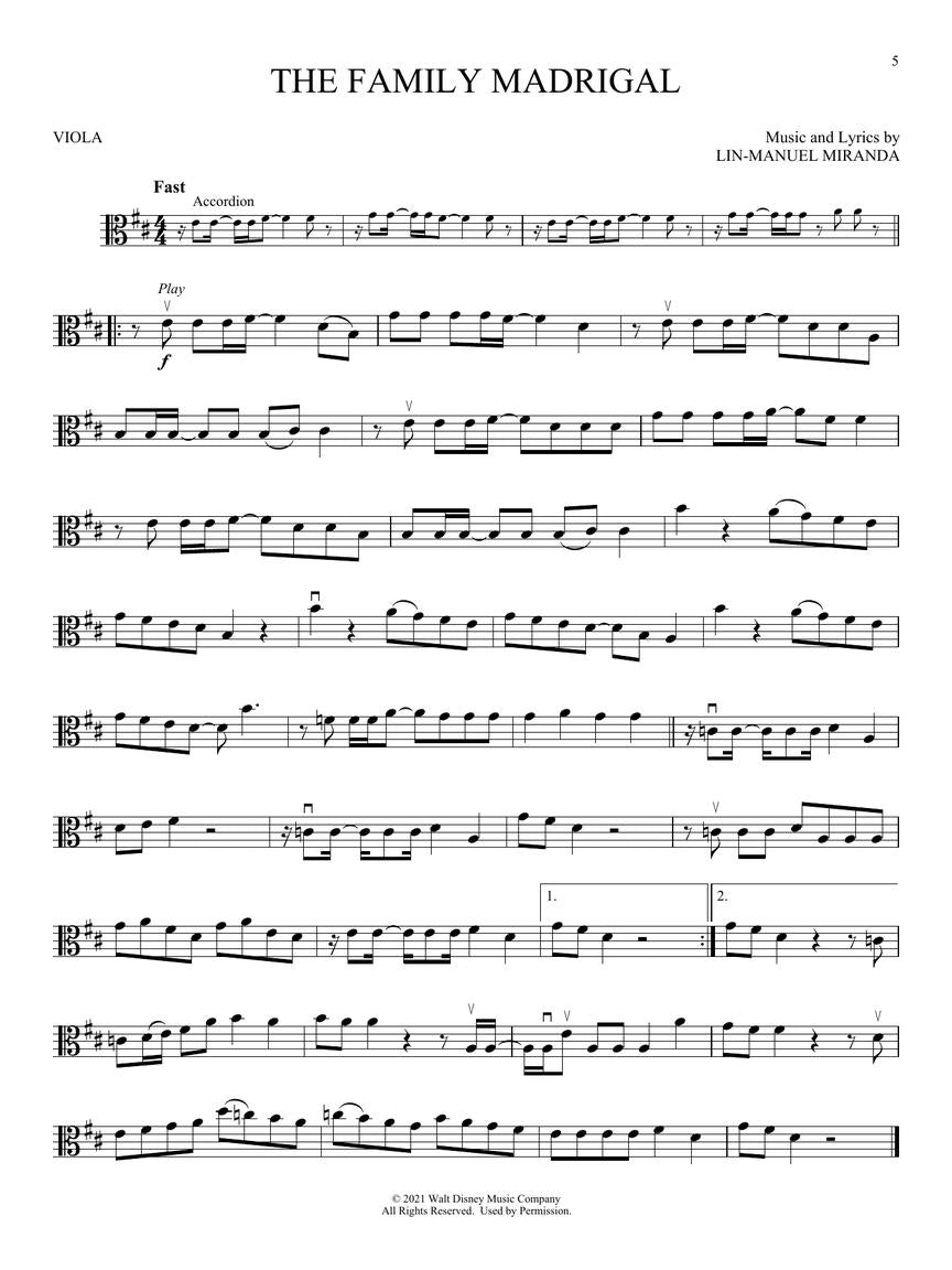 Encanto For Viola Movie Soundtrack Play Along Book and Audio