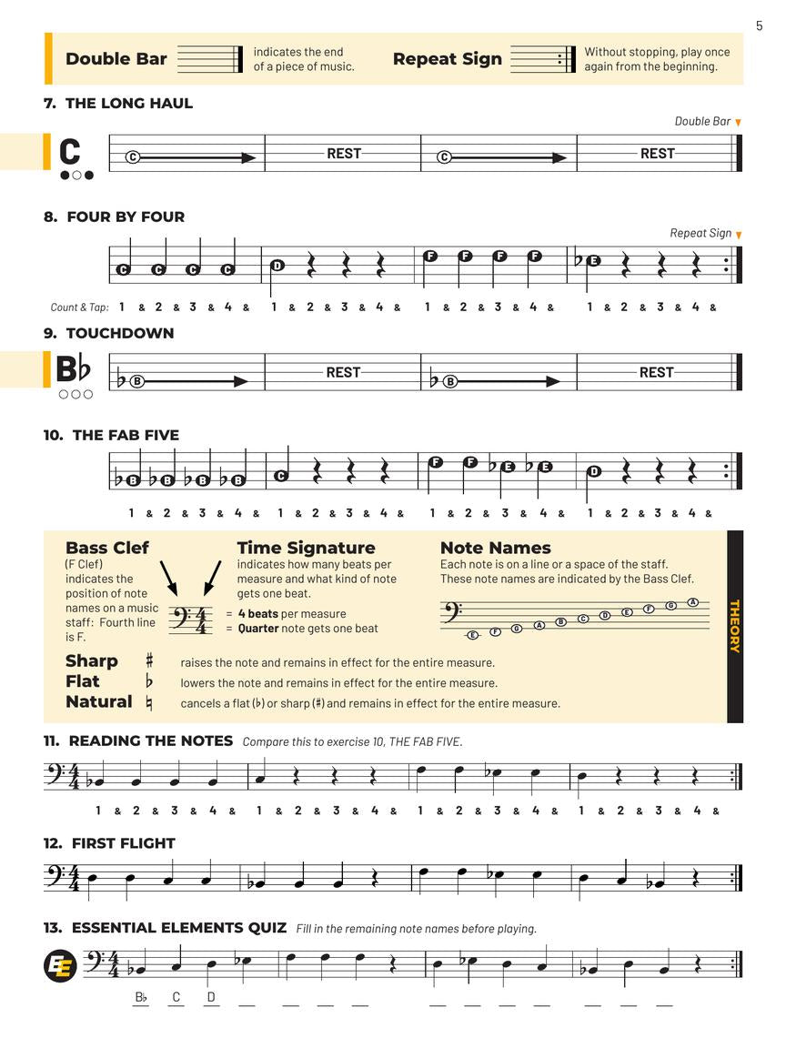 Essential Elements For Band Baritone Bass Clef Book 1 (Book/Olm) - New Edition Release 2025