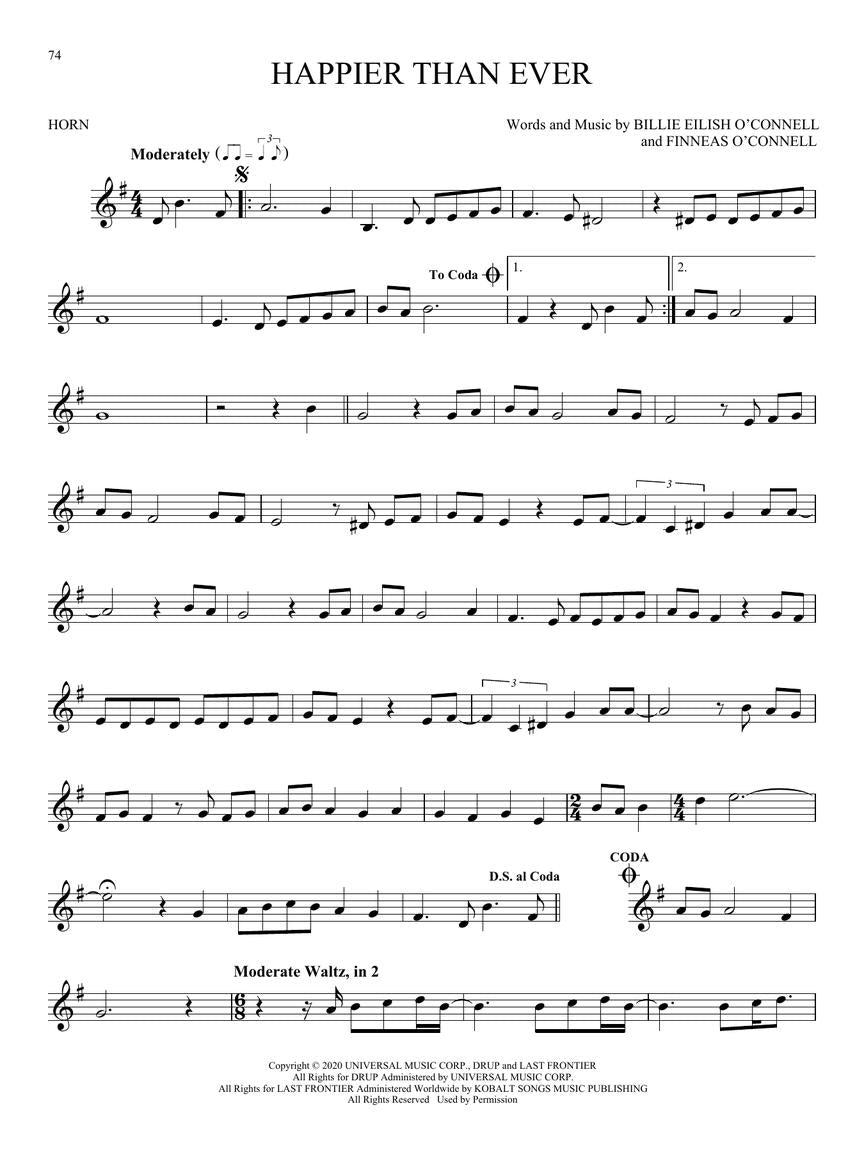 101 Top Hits For Horn Songbook (New 2025 Release)