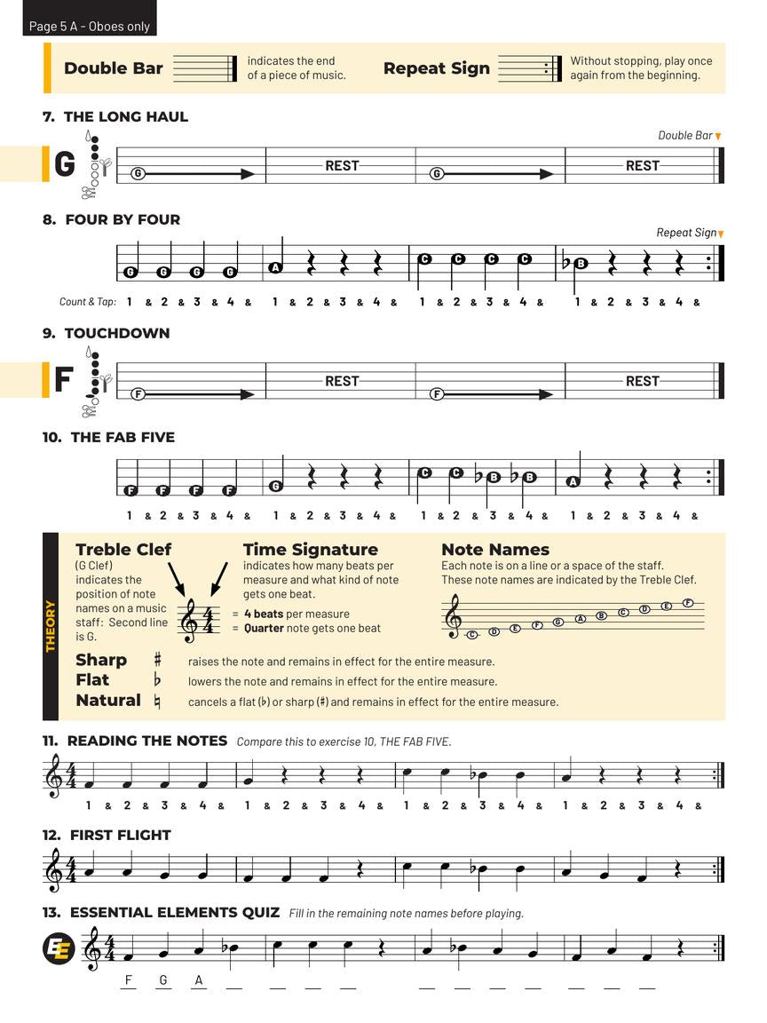Essential Elements For Band Oboe Book 1 (Book/Olm) - New Edition Release 2025