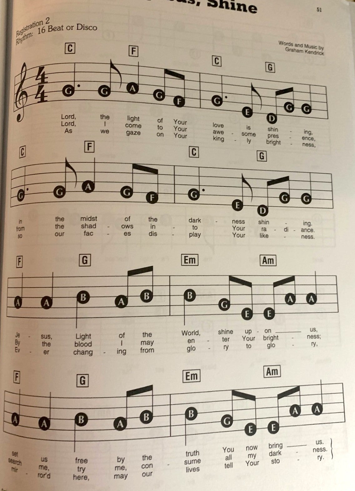 Songs for Praise & Worship - EZ Play Piano Volume 122 Songbook (35 Songs)