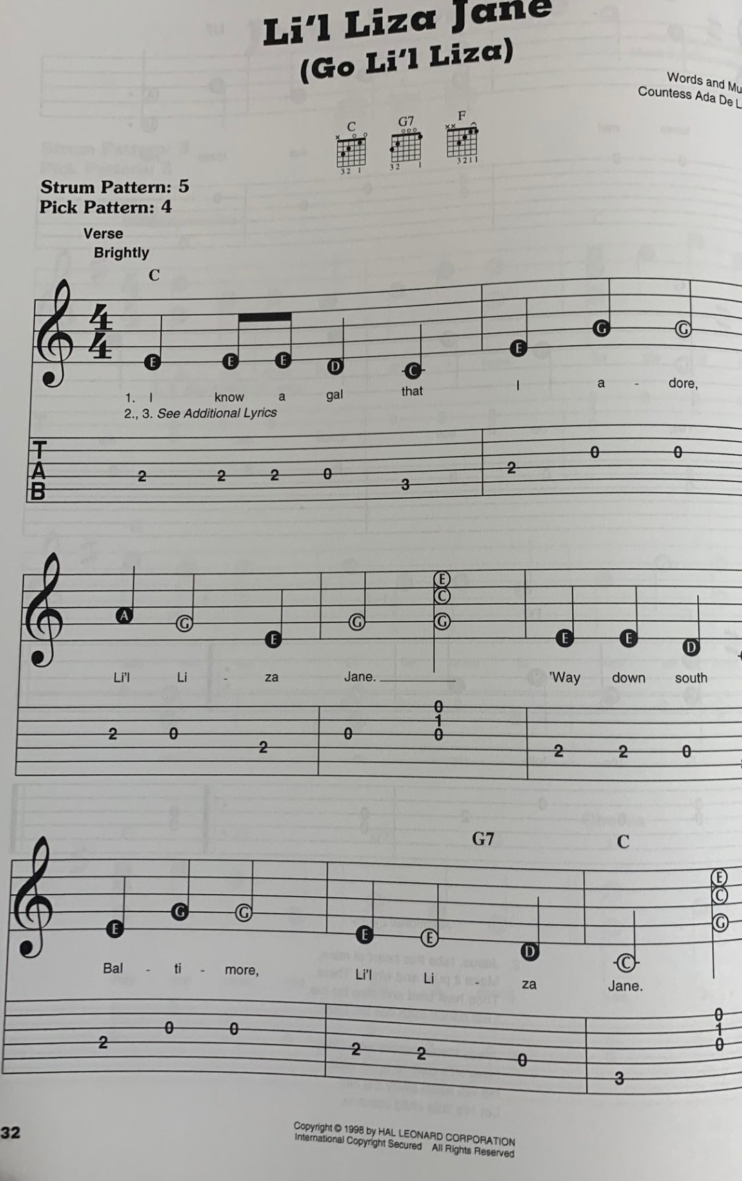 Kids Guitar Songbook - Ez Play Guitar Book (38 Favourites)