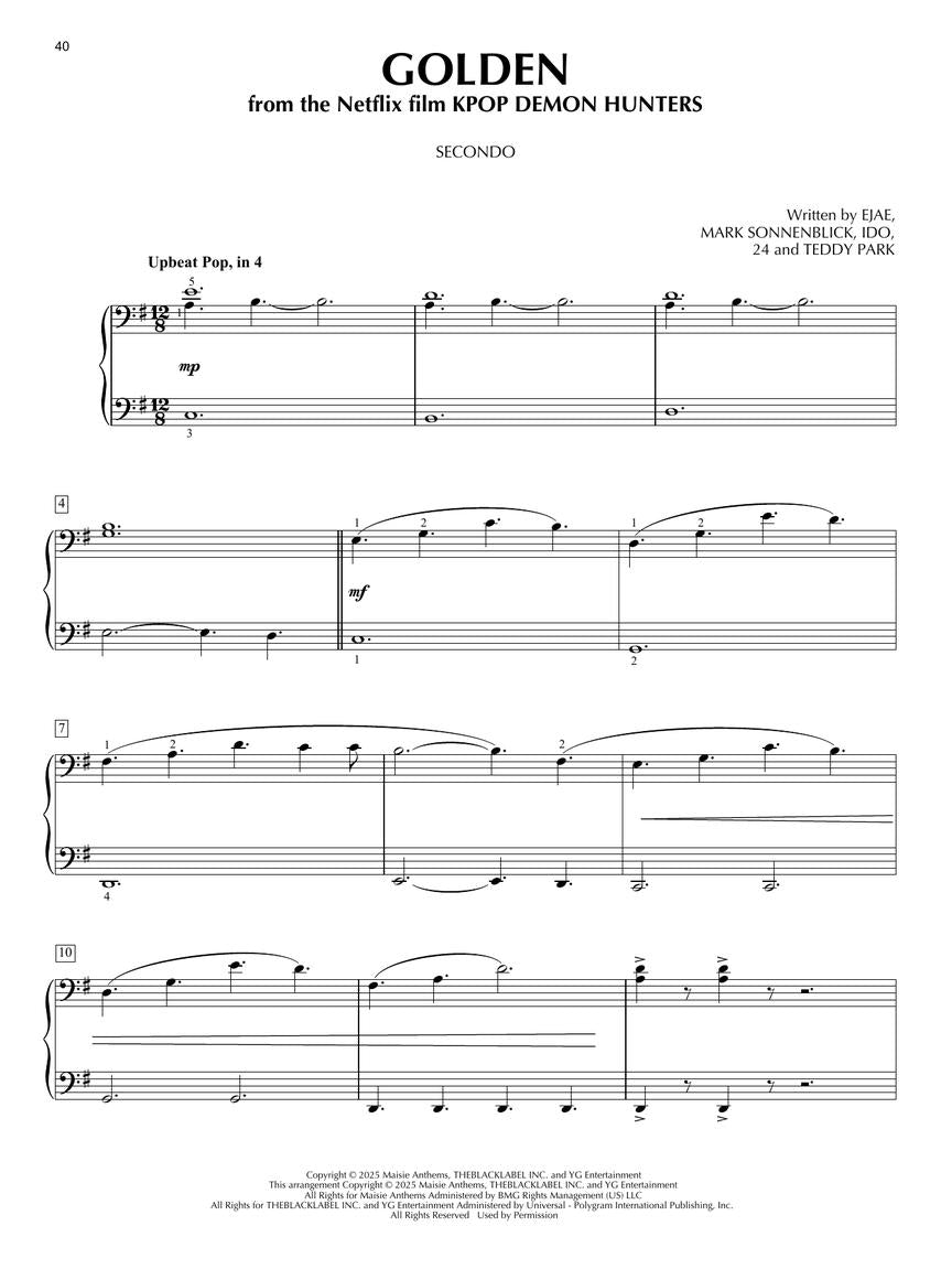 The Essential Pop Duet Piano Collection Spiral Bound Book - 40 Hit Songs (New 2026 )